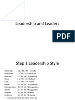 Leadership and Leaders