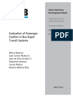 Evaluación de La Comodidad de Los Pasajeros en Los Sistemas Bus Rapid Transit