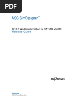 Download MSC SimDesigner 20102 Workbench Edition for CATIA V5 R19 Release Guide by MSCSoftware SN38703459 doc pdf