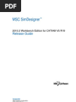MSC SimDesigner™ 2010.2 Workbench Edition for CATIA® V5 R19 Release Guide