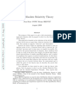 Absolute Relativity Theory PDF