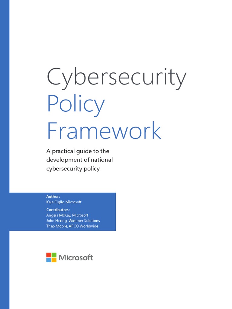 Cybersecurity Policy Framework | PDF | Computer Security | Security