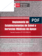 Decreto Supremo N° 013-2006-SA