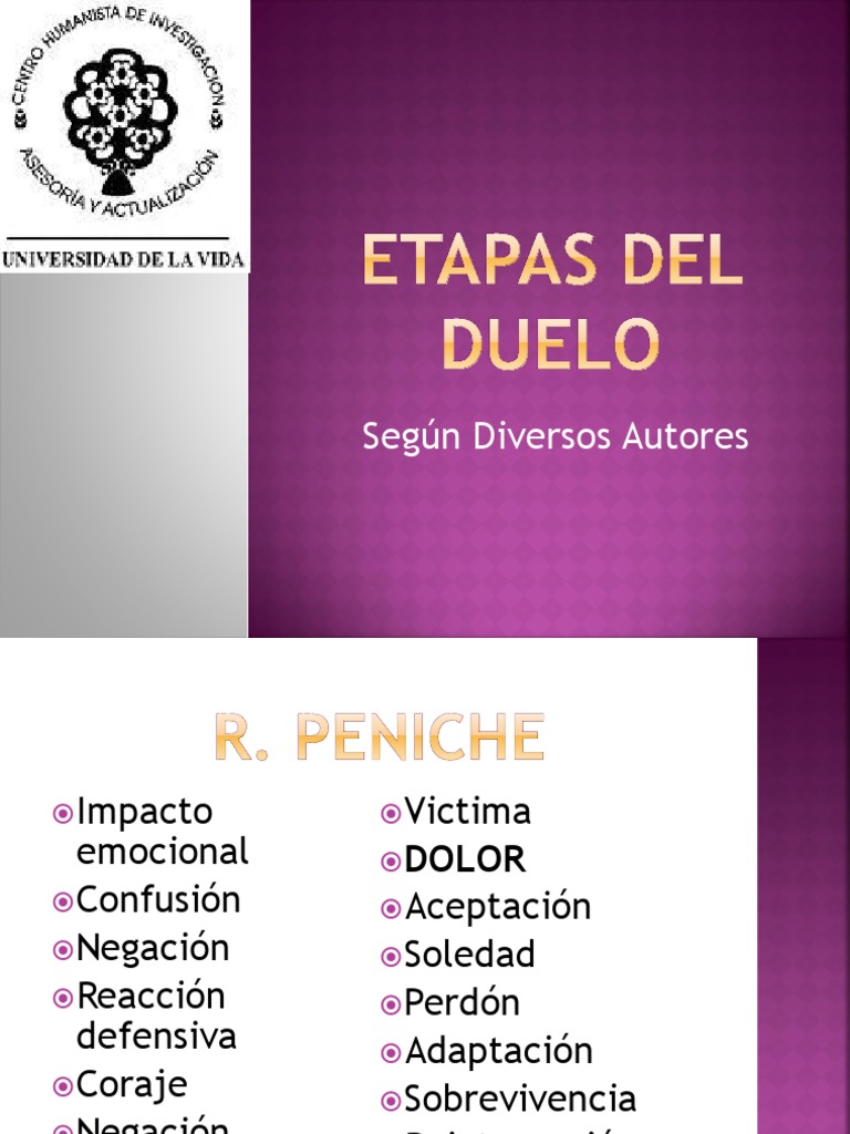 Etapas del Duelo según Autores | PDF | Dolor | Las emociones