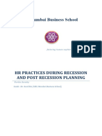 HR Practices During Recession & Post Recession Planning