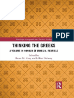 Thinking the Greeks - A Volume in Honor of James M. Redfield - Edited by Bruce M. King, Lillian Doherty