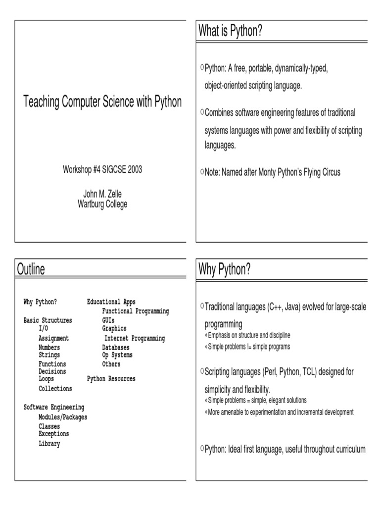 What Is Python?: Emphasis On Structure and Discipline Simple Problems ...