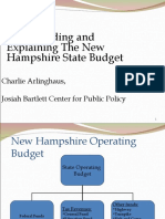 Understanding and Explaining The New Hampshire State Budget: Charlie Arlinghaus, Josiah Bartlett Center For Public Policy
