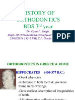 History of Orthodontics Bds 3 Year