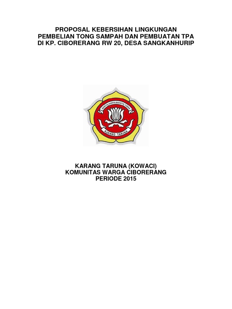 Proposal Kebersihan Lingkungan Desa