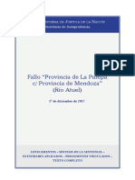 Fallo Provincia de La Pampa C Mendoza