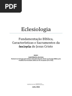 Estudo de Eclesiologia. Fundamentação Bíblica. Características e Sacramentos da ekklésia de Jesus Cristo