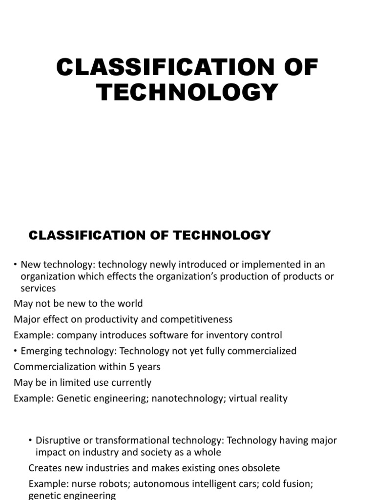Technology Classification Overview | PDF | Hybrid Vehicle | Engines