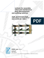 Instructions For Assembly, Operation and Maintenance of Indoor Disconnectors and Earthing Switches