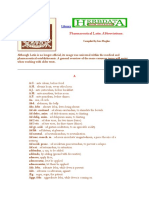 Pharmaceutical Latin. Abbreviations.: Library