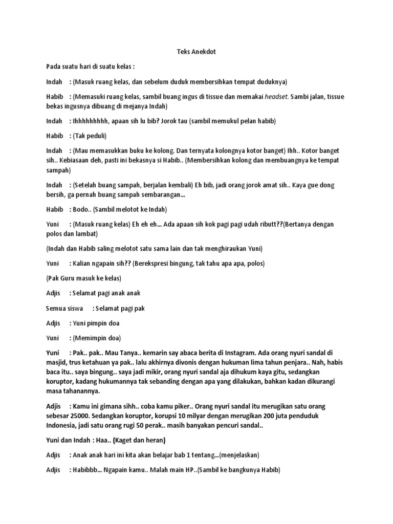 Teks Anekdot Itu Sampah Atau Apa - Berbagi Teks Penting