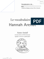 AMIEL, Anne, Le Vocabulaire de Hannah Arendt