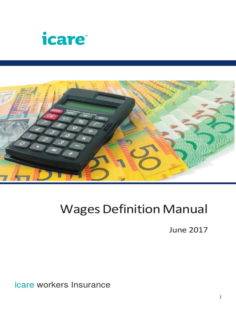 2017 Wages Definition Manual PDF Employee Benefits Workers