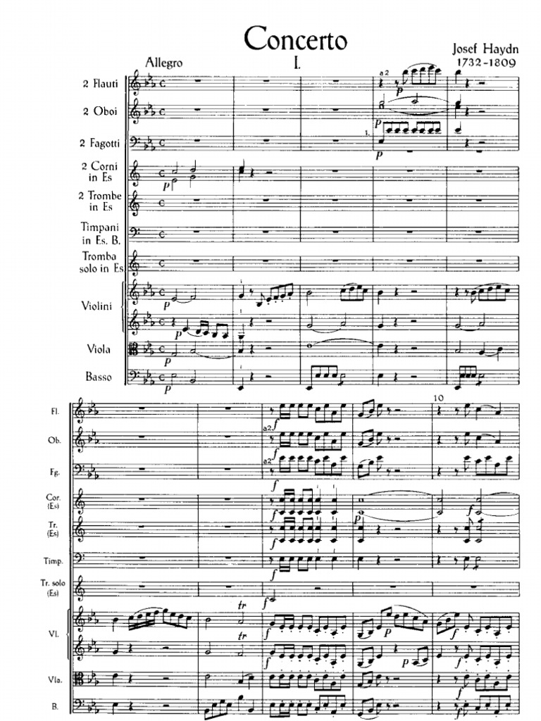 Haydn Trumpet Concerto Full Score