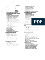 Advanced Excel 30-Day Syllabus PivotTables Functions Formulas