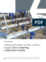 Valve Actuation at The World's Largest Flow Metering: Calibration Facility