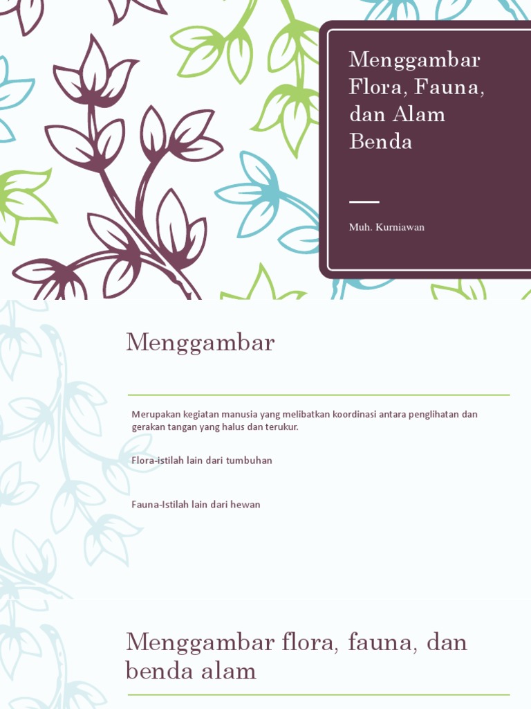 Menggambar Flora Fauna Dan Alam Benda