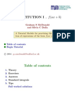 Integration by Substitution 1