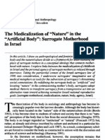 The Medicalization of Nature in The Artificial Body: Surrogate Motherhood in Israel. MAQ 17 (1) : 78-98