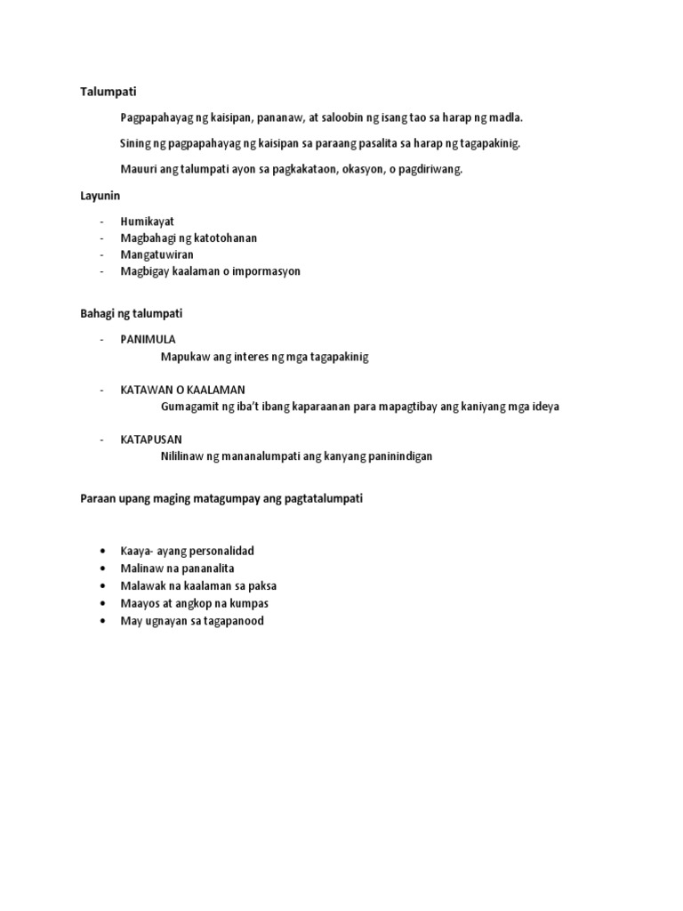 Talumpati | PDF