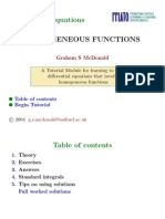 Ordinary Differential Equations Homogfn