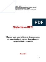 Preenchimento de Processos de Autorização de Cursos Presenciais 