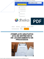 (Template Gratuito) Ata de Entrevista de Levantamento de Processos
