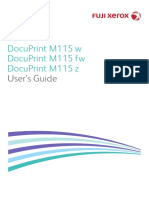 Docuprint M115 W Docuprint M115 FW Docuprint M115 Z: User'S Guide