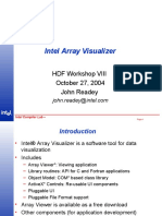 Intel Array Visualizer: HDF Workshop VIII October 27, 2004 John Readey