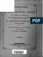 Necrologia de D. José Antonio Llobet I Vall-Llosera