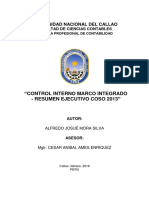 Indice - Cuestionario en Relación Control Interno Marco Integrado - Resumen Ejecutivo Coso 2013