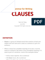 Grammar For Writing: Clauses