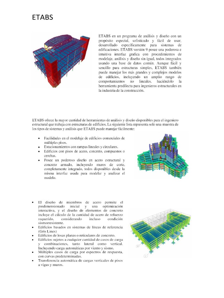 Etabs Programacion | PDF | Ingeniería | Software