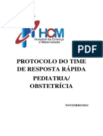 Protocolo Time Resposta Rápida Pediatria/Obstetrícia