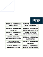 Jadwal Kegiatan