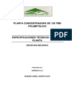 004 Especificaciones Técnicas de Equipos Planta