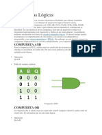 Compuertas Lógicas: Operaciones AND, OR, NOT, NAND, NOR, XOR y sus Tablas de Verdad