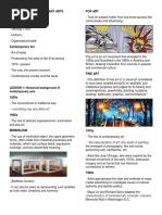 Concept on Contemporary Arts