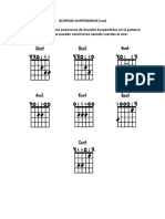 Acordes suspendidos guitarra posiciones