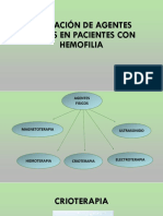 Aplicación de Agentes Fisicos en Pacientes Con Hemofilia