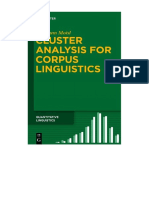 Cluster Analysis For Corpus Linguistics PDF