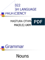 MPU 3022 English Language Proficiency: Mastura Othman Ma (Els) Ukm
