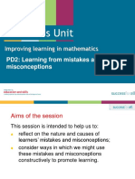 Improving Learning in Mathematics: PD2: Learning From Mistakes and Misconceptions