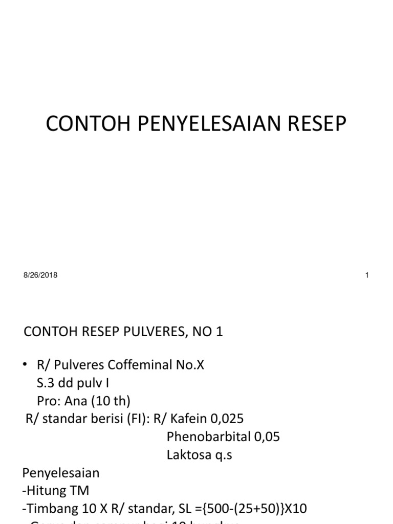 Docslide. - Contoh Soal Resep | PDF