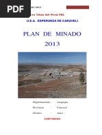 259289347 Plan de Minado Esperanza 2013